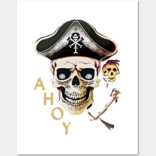 Pirate's Parley - Ahoy Skull Posters and Art